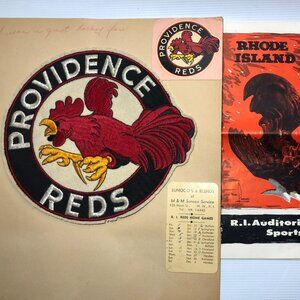 Original Providence Reds Rhode Island Letterman’s Jacket Patch, Program - RARE